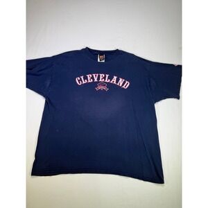 Nike Cleveland Baseball T Shirt Mens XL Team Logo Graphic Navy Tee